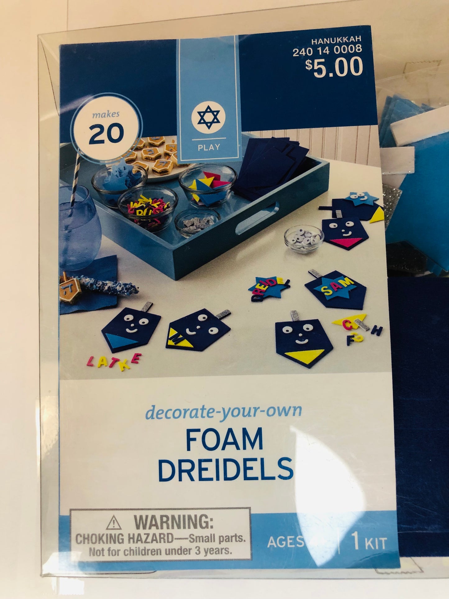 Foam Dreidel craft pack