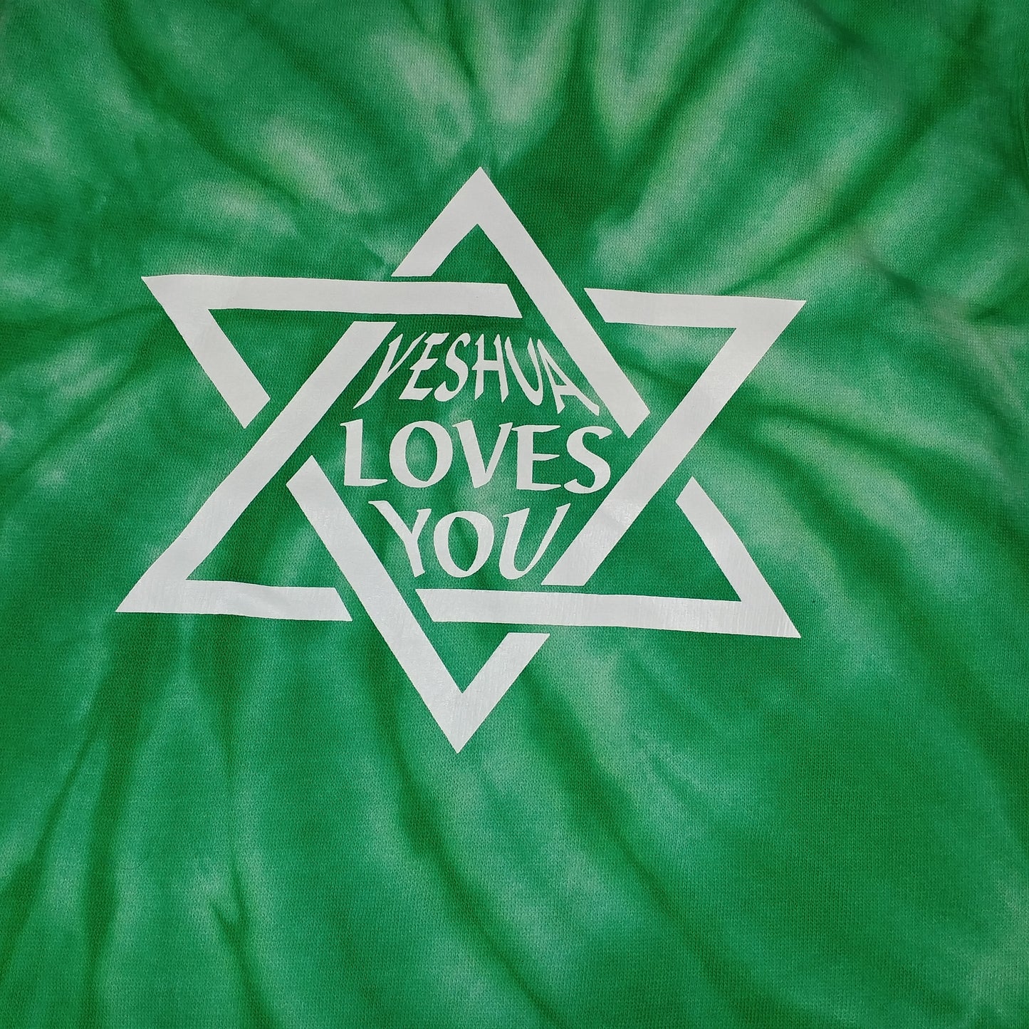 Back Bag - says Yeshua Loves You in Star of David
