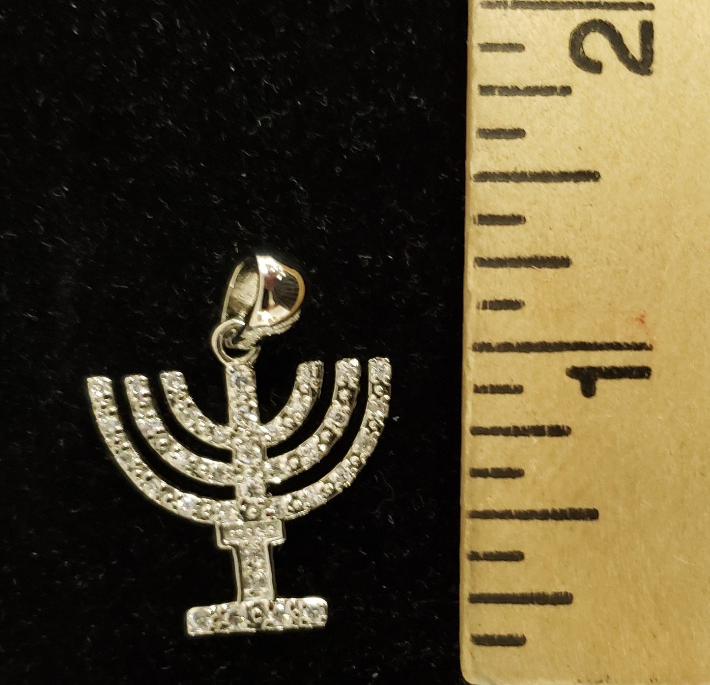 Menorah necklace. Silver 925. - Rock of Israel Store