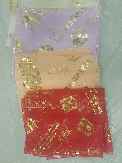 Scripture scarf - Jerusalem Psalm 122:6  Various colors