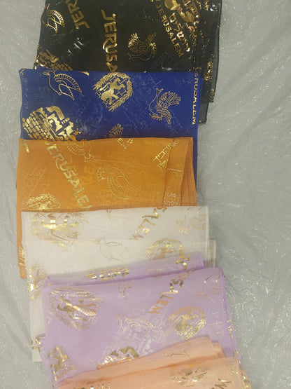 Scripture scarf - Jerusalem Psalm 122:6  Various colors