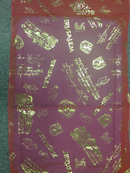 Scripture scarf - Jerusalem Psalm 122:6  Various colors