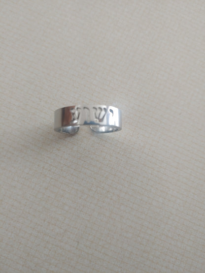 Hebrew Ring - Says Yeshua.  Stainless Steel