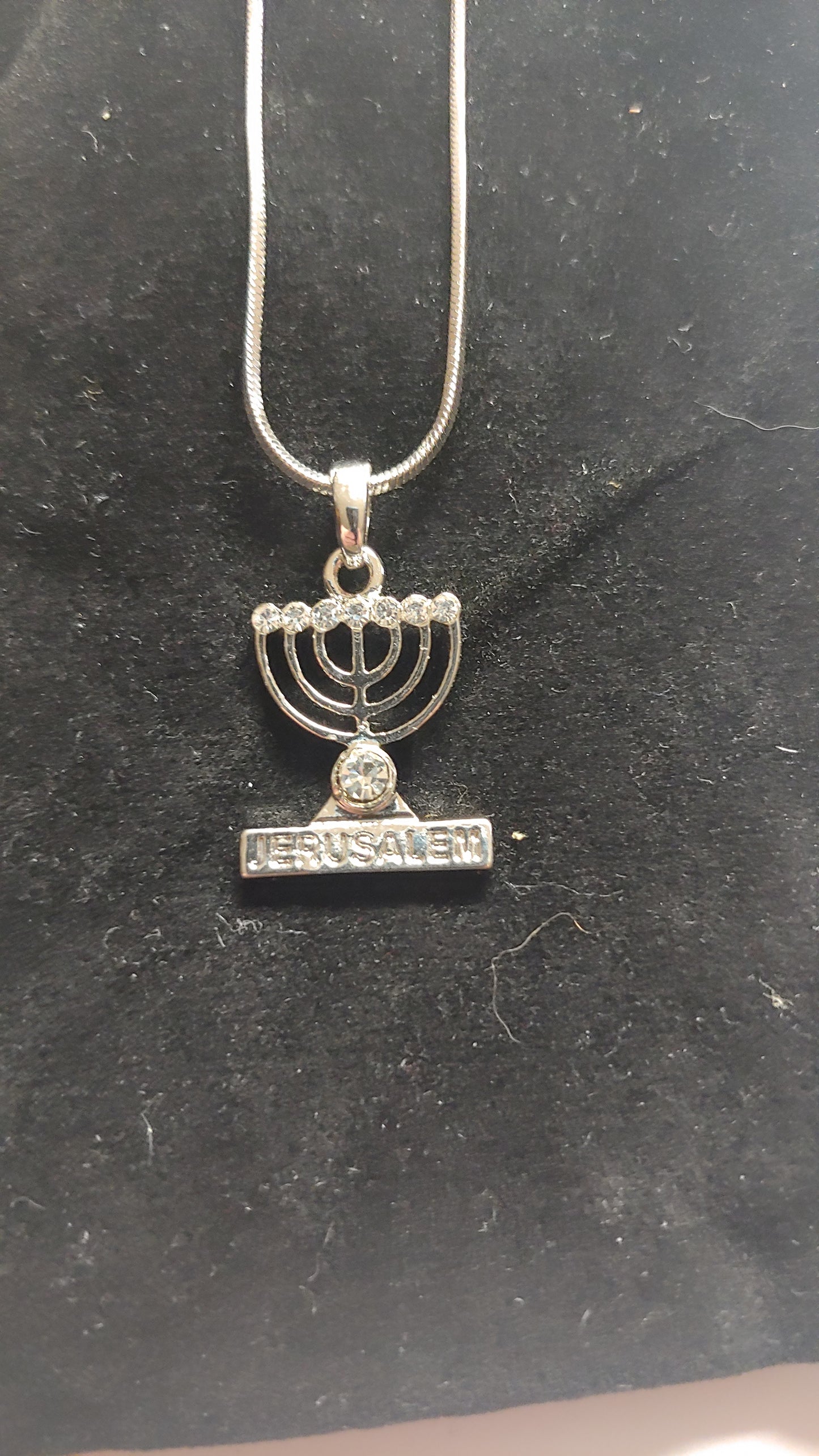 Menorah Necklace - says Jerusalem