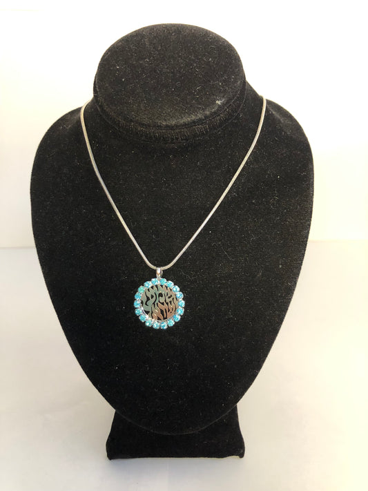 Sh'ma light blue Rhinestones
