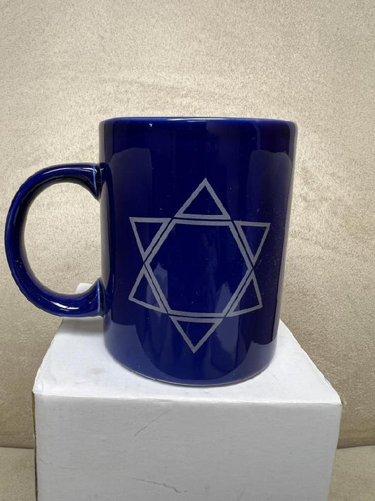 Star of David Mug - Blue