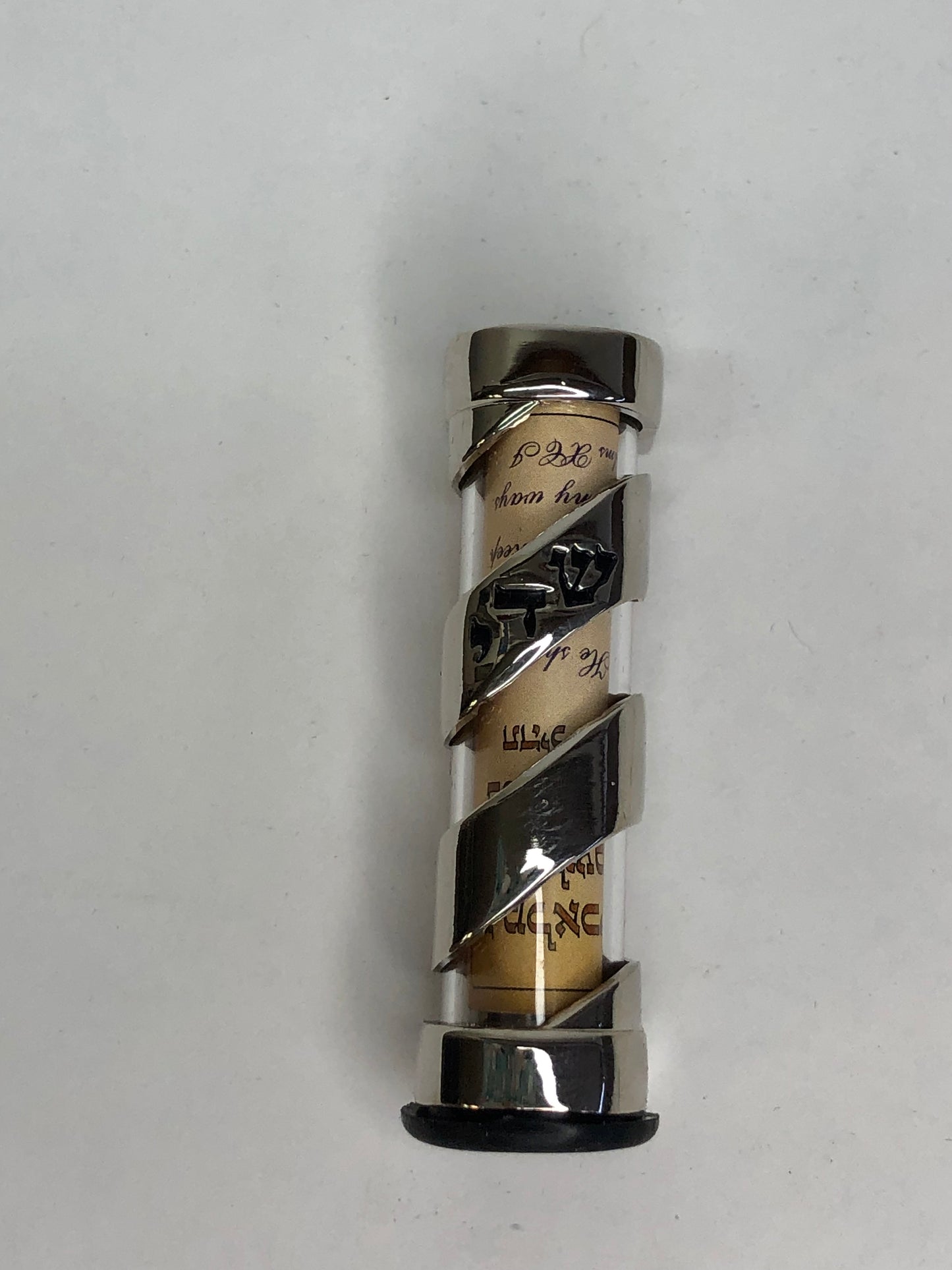 Car mezuzah- nickel & Acrilic