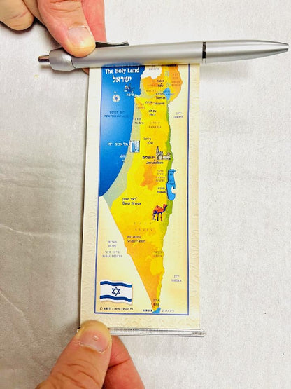Pen with Pull-out Map of Israel - Lot of two