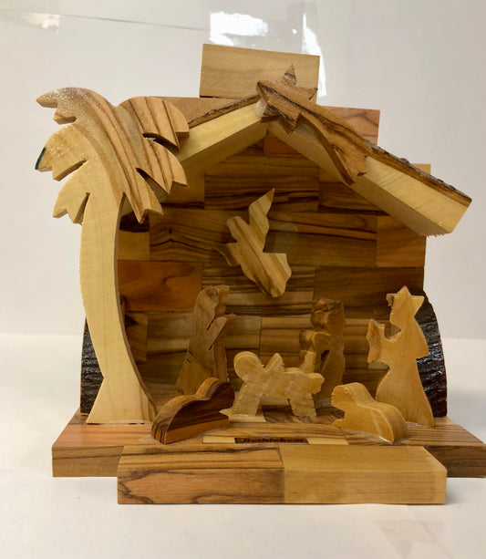 Olive wood nativity (small)
