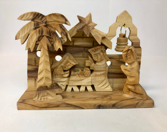 Olive Wood Nativity xs