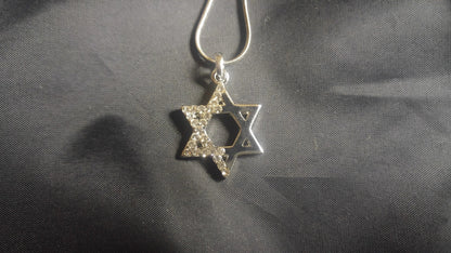 Star of David necklace covered half with stones - Rock of Israel Store