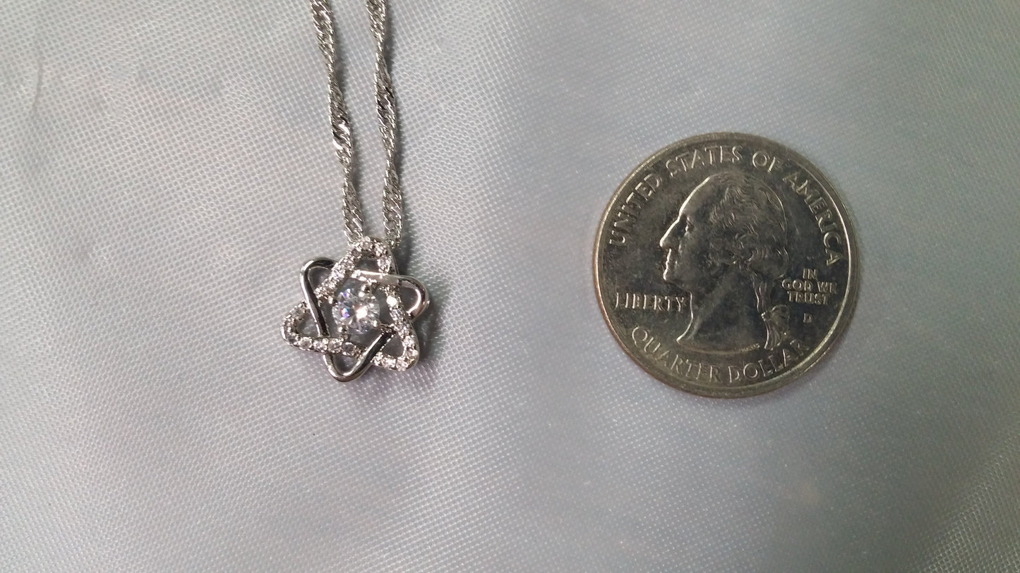 Star of David dainty Necklace - zircon - Rock of Israel Store