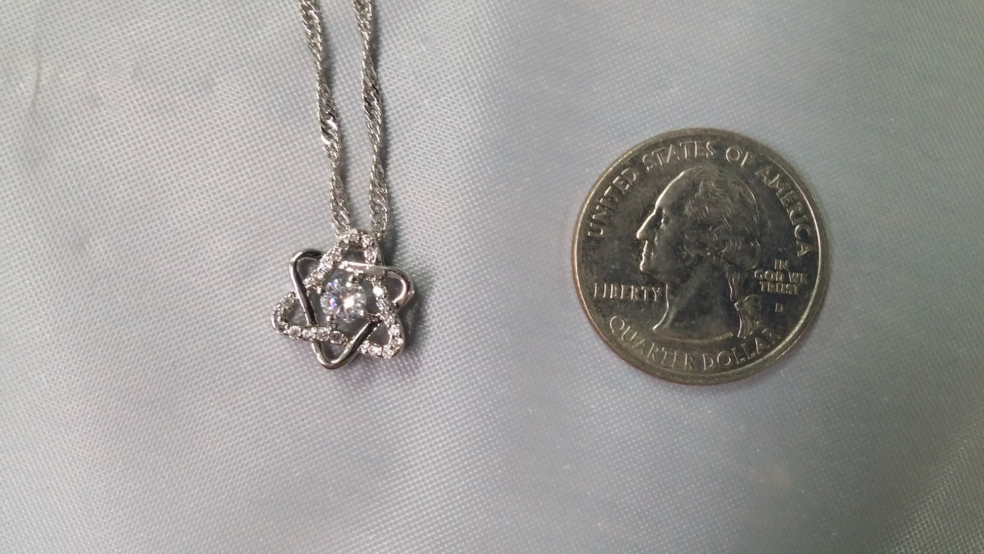 Star of David dainty Necklace - zircon - Rock of Israel Store