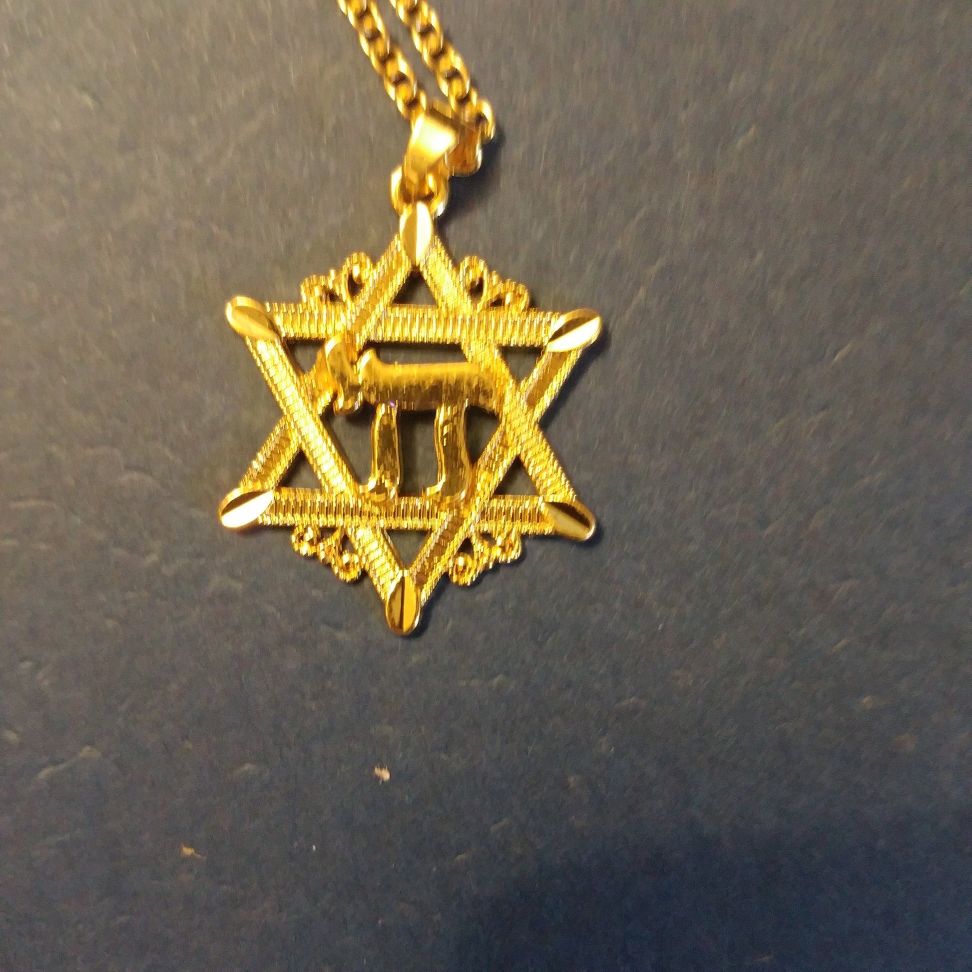 Jewish Star with Chai (life) - Rock of Israel Store