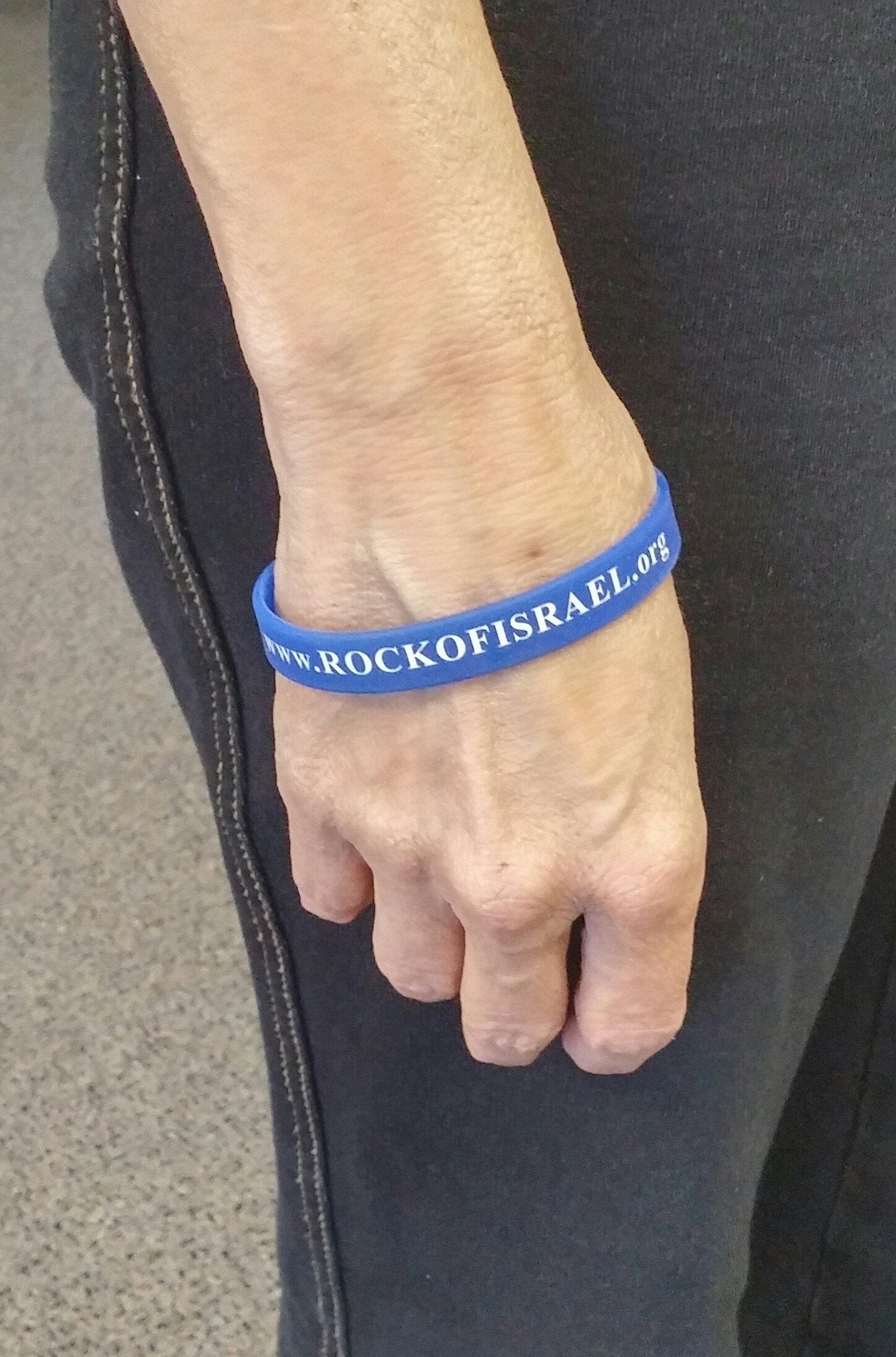 Pray for Israel rubber wrist band - Rock of Israel 