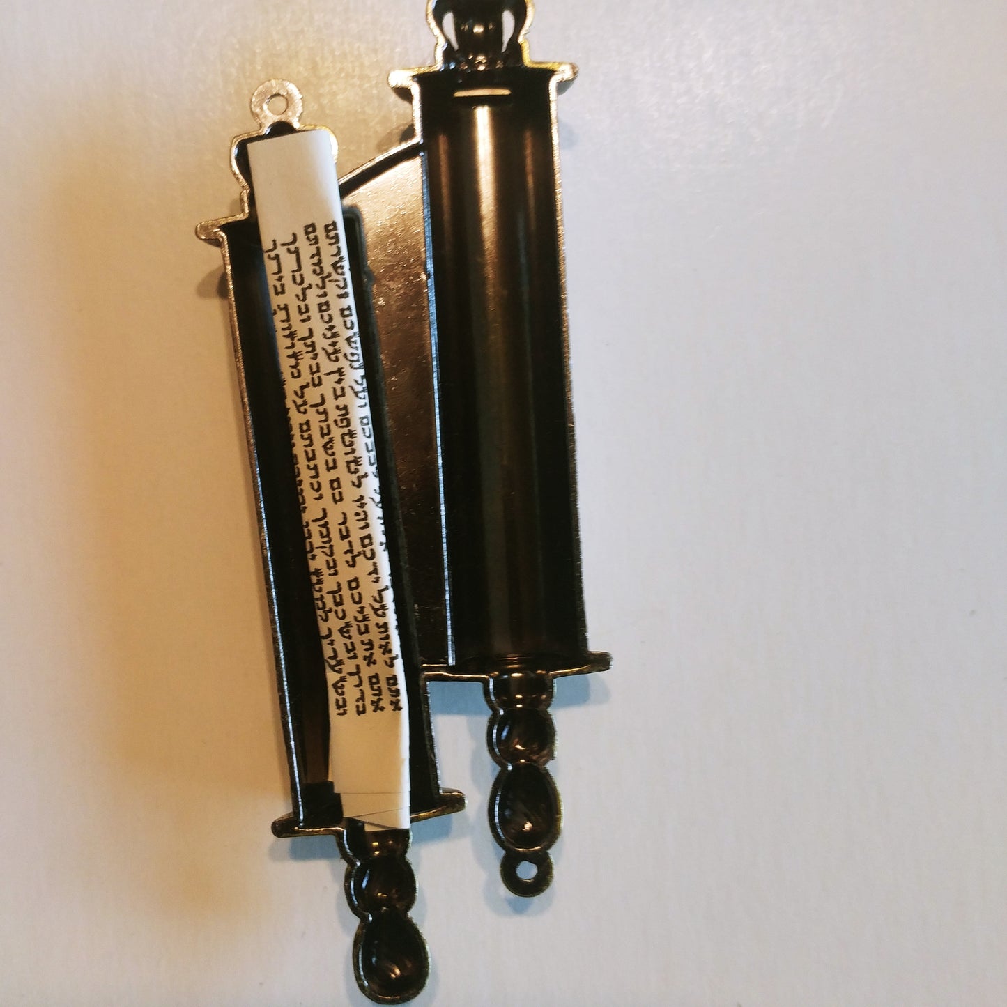 Mezuzah - Torah scroll - Pewter