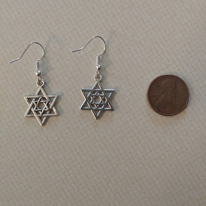 Earrings - Star of David within Star of David - Rock of Israel Store