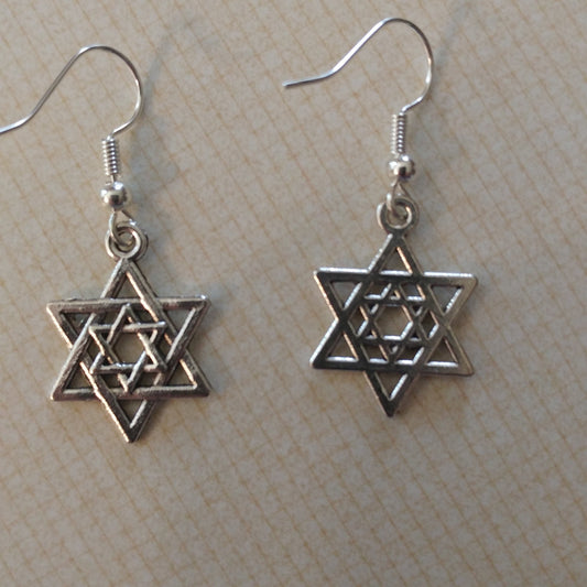 Earrings - Star of David within Star of David - Rock of Israel Store