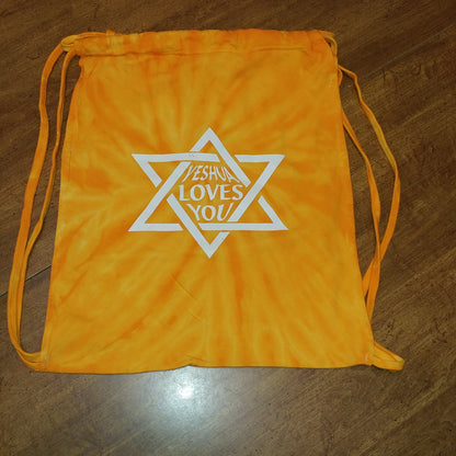 Back Bag  - says Yeshua Loves You in Star of David