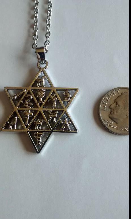 Twelve tribes star of David necklace - Rock of Israel Store