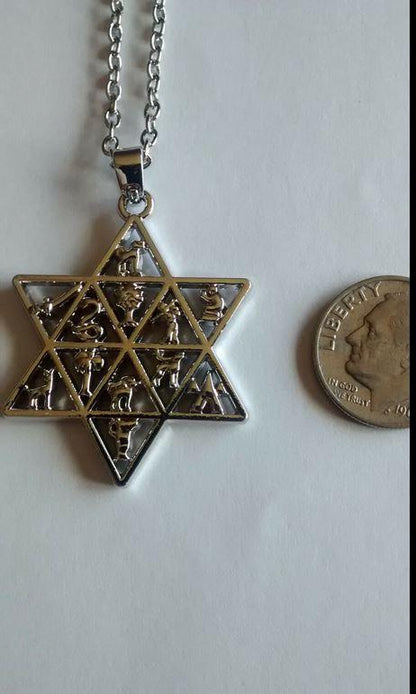 Twelve tribes star of David necklace - Rock of Israel Store