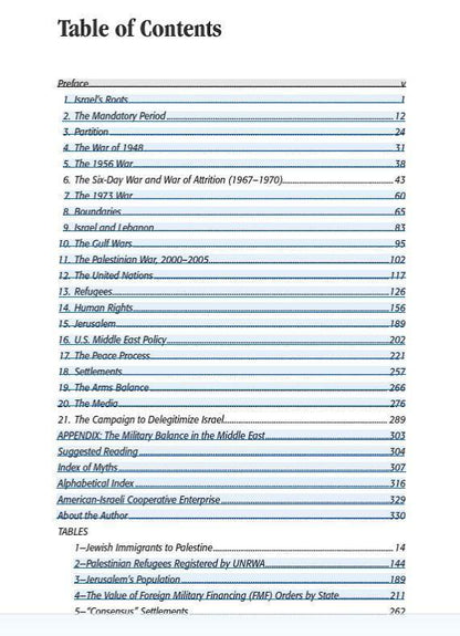 Myths and Facts - A Guide to the Arab-Israeli Conflict - Rock of Israel 