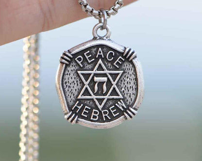 "Life" in Hebrew - Circle necklace - Rock of Israel Store