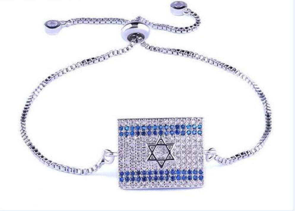 israeli flag bracelet