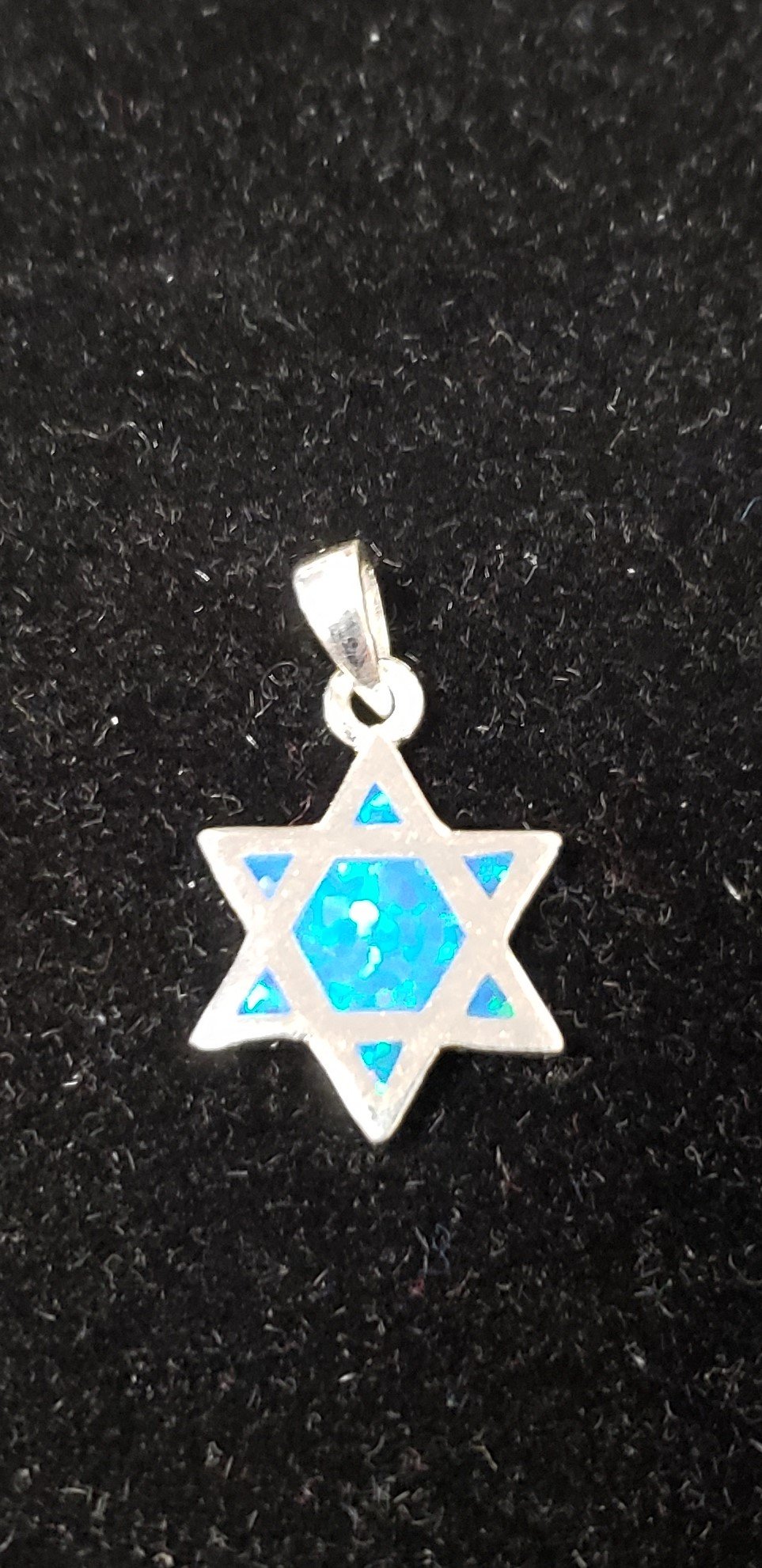 Star of David  w/ Blue Opal Silver 925 - Rock of Israel Store