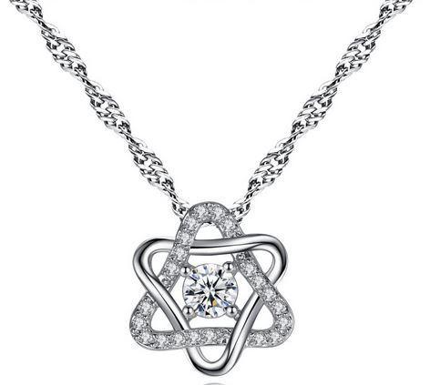 Star of David dainty Necklace - zircon - Rock of Israel Store