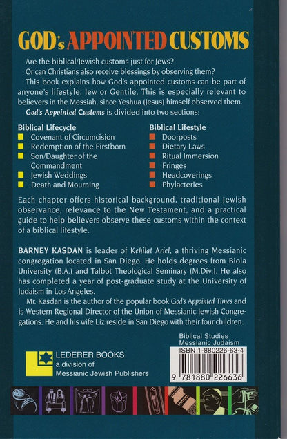 God's Appointed Customs: A Messianic Jewish Guide to the Biblical Lifecycle and Lifestyle - Rock of Israel 