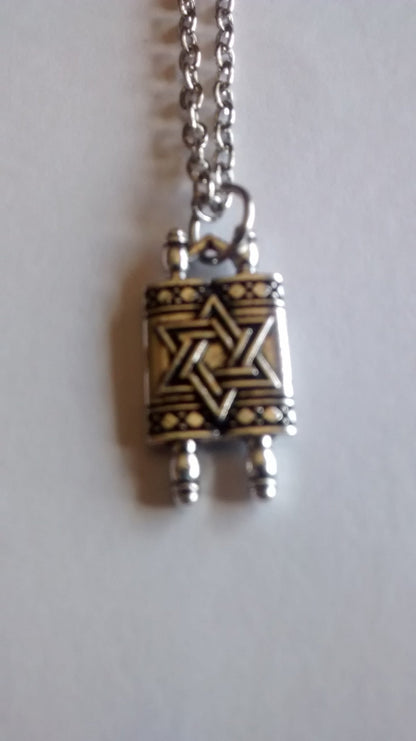 Mini Torah Scroll Necklace - Rock of Israel 