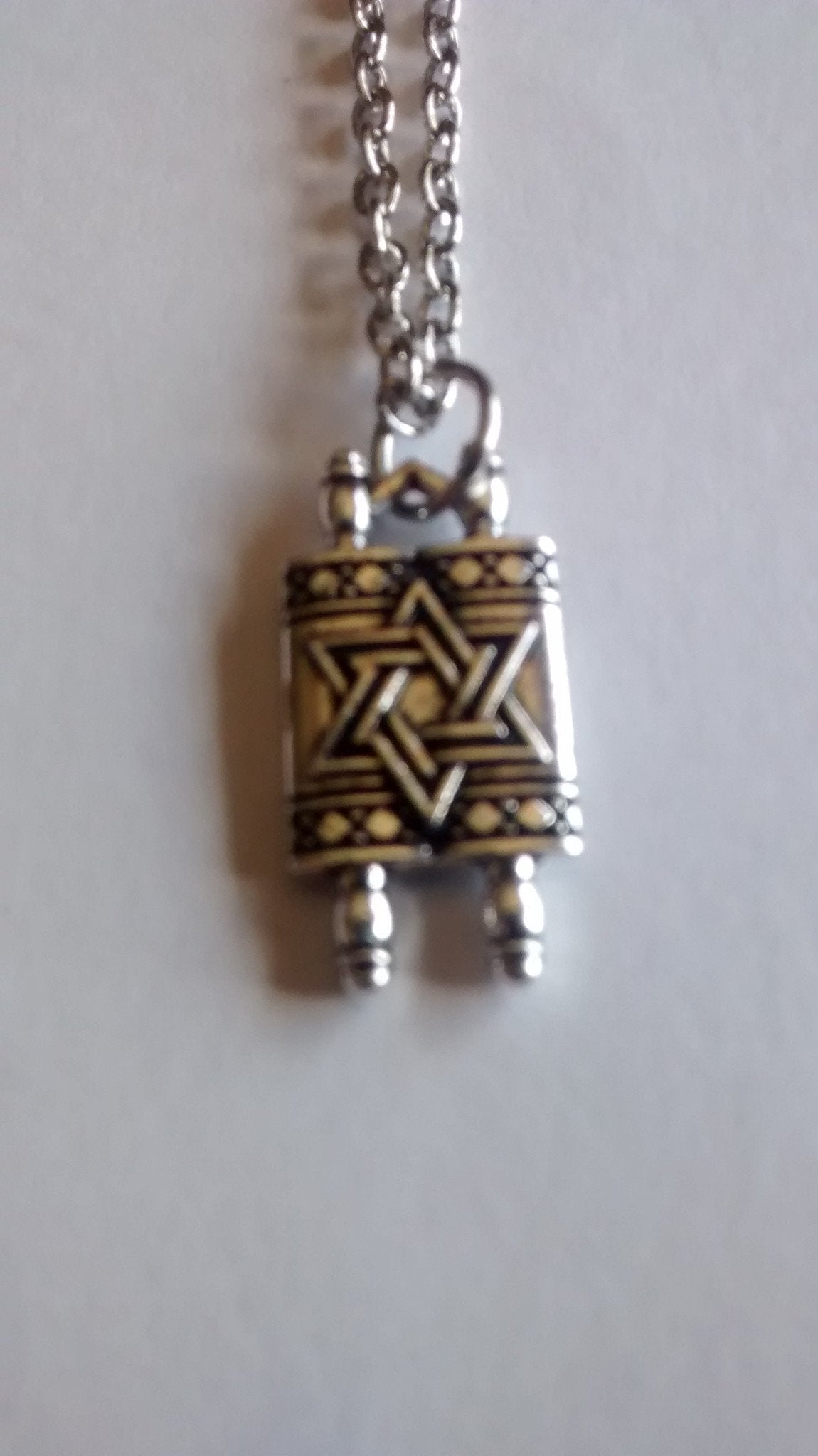 Mini Torah Scroll Necklace - Rock of Israel 