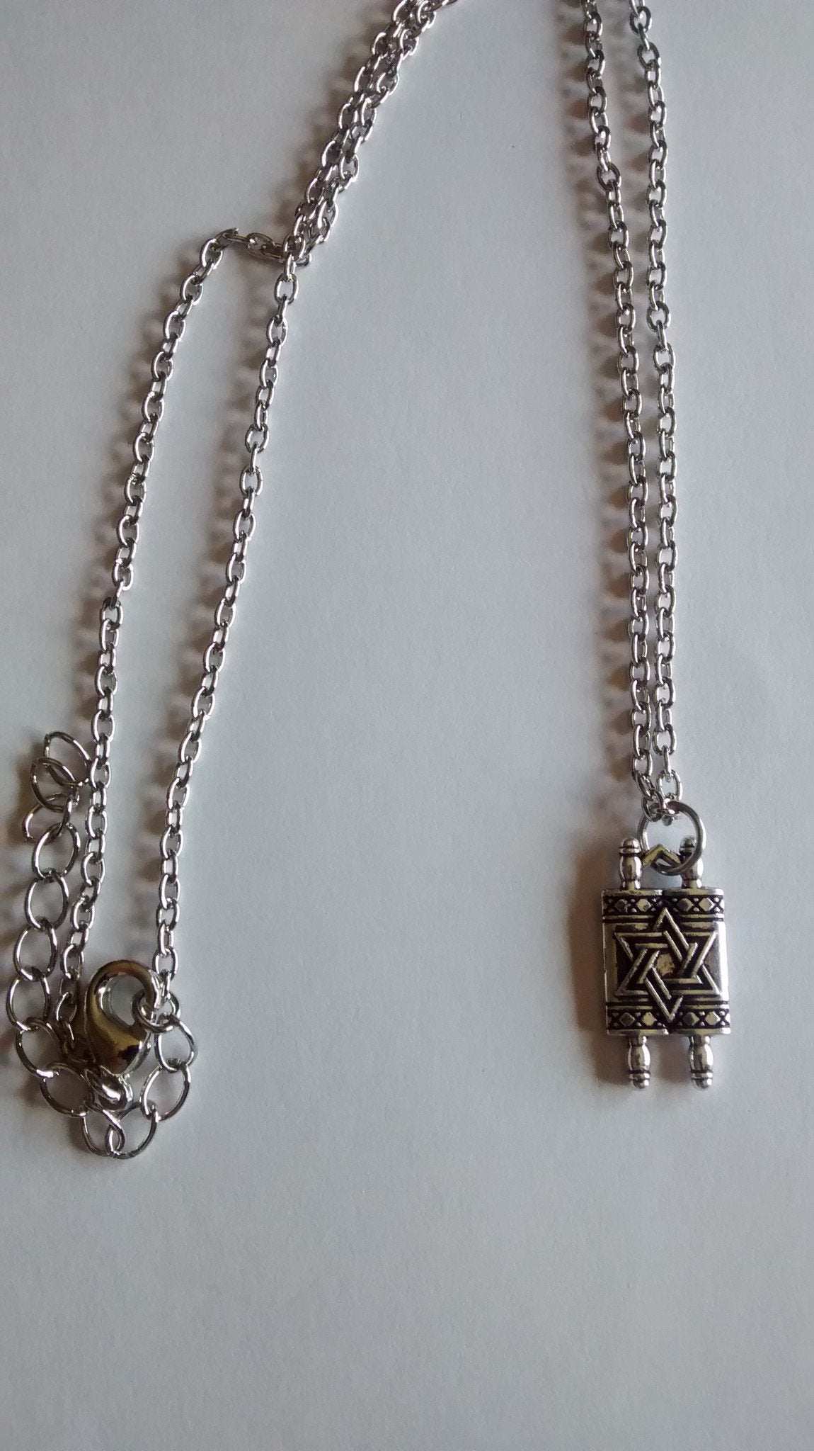 Mini Torah Scroll Necklace - Rock of Israel 