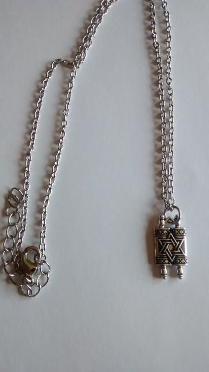 Mini Torah Scroll Necklace - Rock of Israel 