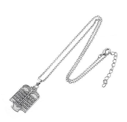 10 Commandments in Hebrew Necklace - Rock of Israel 