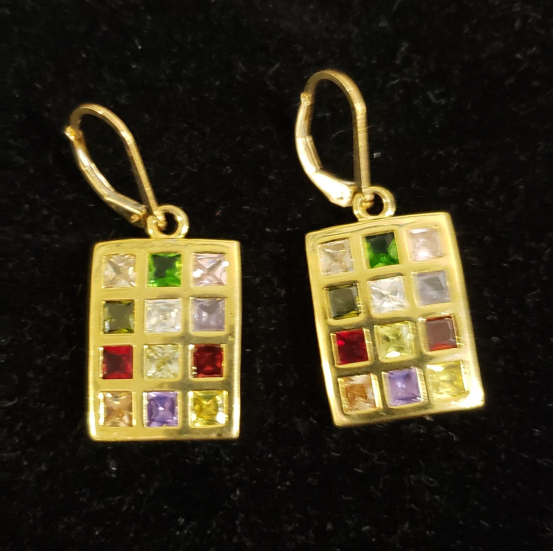 High Priest Breastplate Earrings. Gold plated - Rock of Israel Store