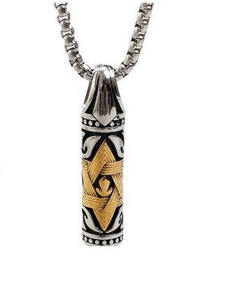 Star of David solid round necklace - Rock of Israel Store