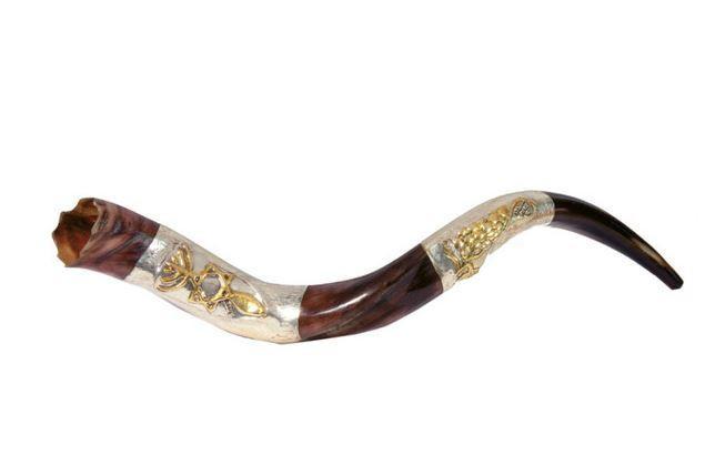 Yemenite Shofar Silver-plate Roots (Messianic Symbol) - Rock of Israel 