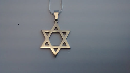 Star of David necklace - Plain - Rock of Israel 