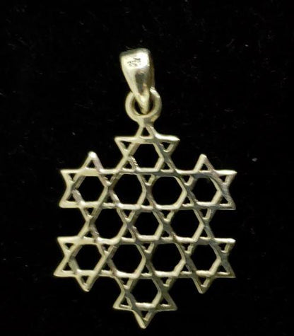 Jewish Multi-stars necklace. silver 925. - Rock of Israel Store