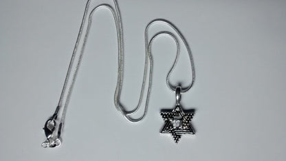 Star of David with Chai necklace (Chai is word for "LIFE" in Hebrew) - Rock of Israel 
