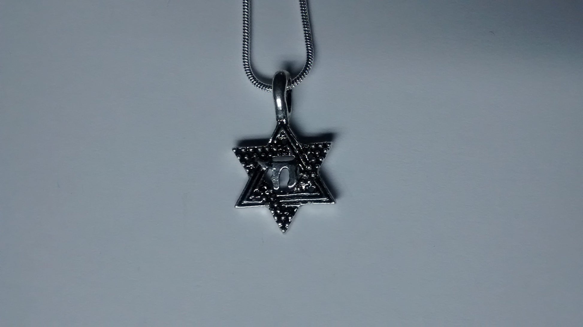 Star of David with Chai necklace (Chai is word for "LIFE" in Hebrew) - Rock of Israel 