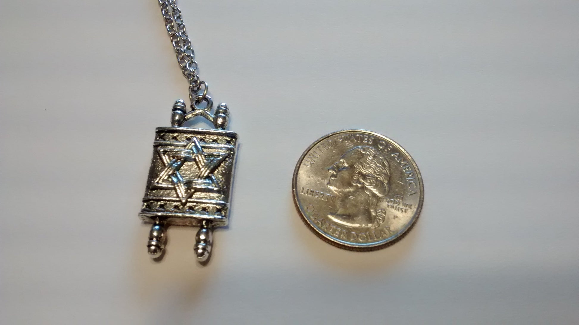 Torah Scroll Necklace - Rock of Israel 